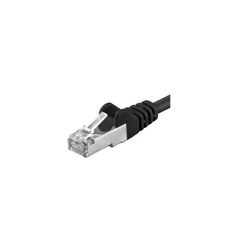 Patch cord PREMIUMCORD S/FTP Cat.6A 1m Negru