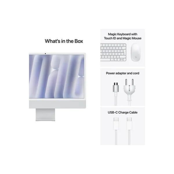 All-in-One APPLE iMac 24 Retina 4.5K M4 16GB 256GB Silver - imagine 4