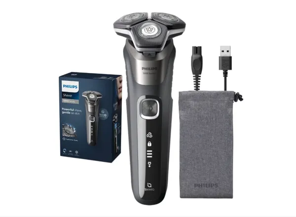 Aparat de Barbierit PHILIPS Seria 5000 S5887/10 SkinIQ Wireless Gri