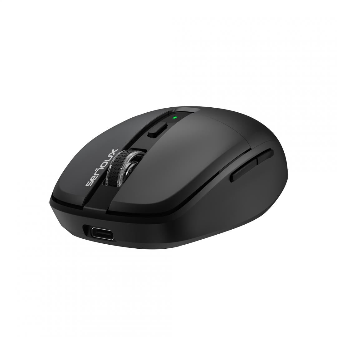 Mouse SERIOUX AirFlow Wireless Dual Mode 2.4G+BT Negru - imagine 4