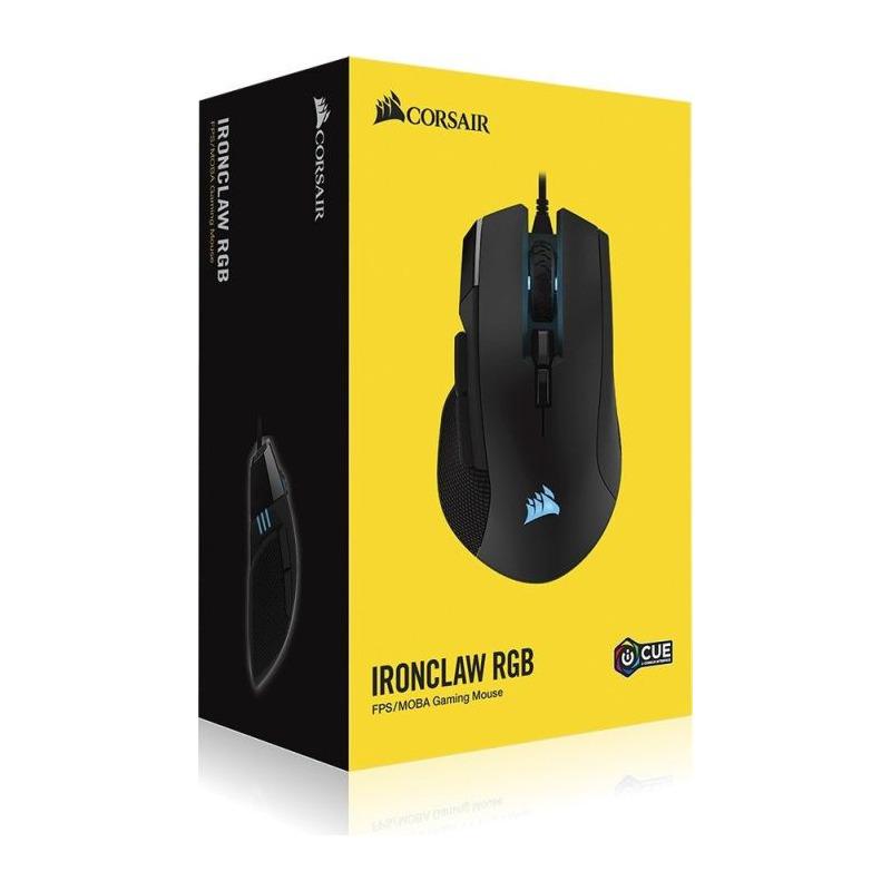 Mouse Gaming CORSAIR IRONCLAW RGB Optical Negru - imagine 4