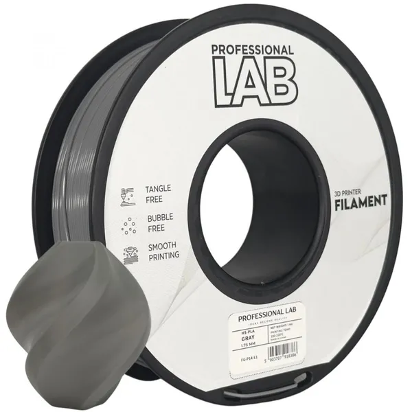 Filament 3D PROFESSIONAL LAB PLA 1.75mm 1KG Gri