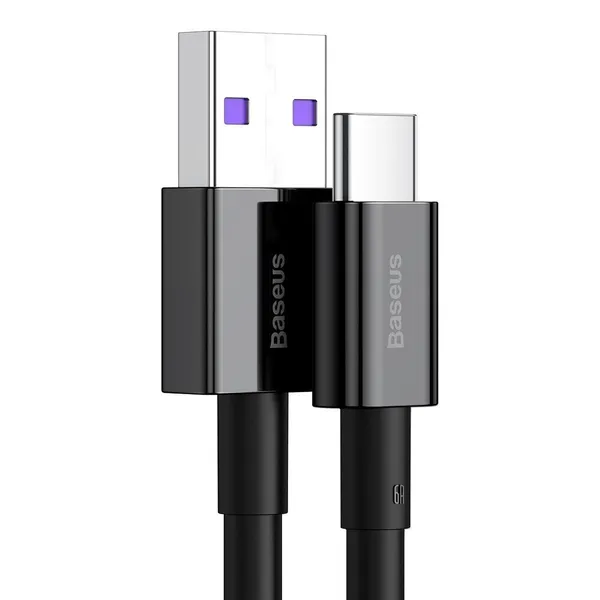 Cablu Date BASEUS Superior CATLYS-A01 USB-A Lightning 1m Negru - imagine 2