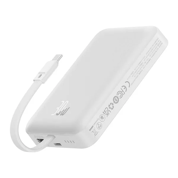 Power Bank BASEUS Magnetic Mini 10000mAh 30W Alb - imagine 4