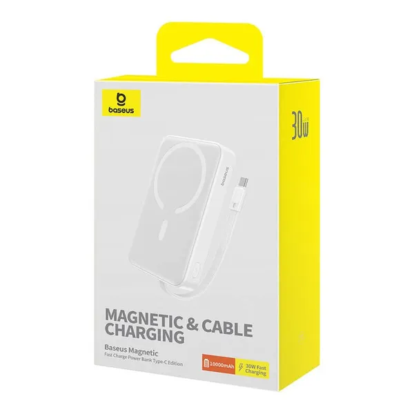 Power Bank BASEUS Magnetic Mini 10000mAh 30W Alb - imagine 8