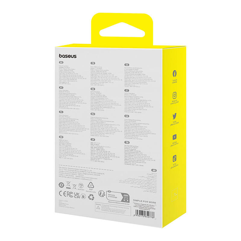 Power bank BASEUS Magnetic Mini 10000mAh 30W Alb - imagine 9