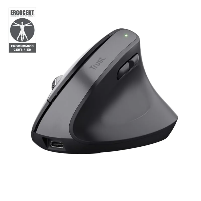 Mouse TRUST Bayo+ Wireless Vertical 2400 DPI Negru TR-25146