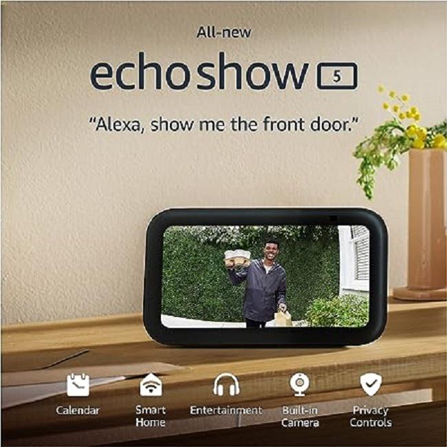 Difuzor inteligent AMAZON Echo Show 5 Gen 3 Charcoal - imagine 2