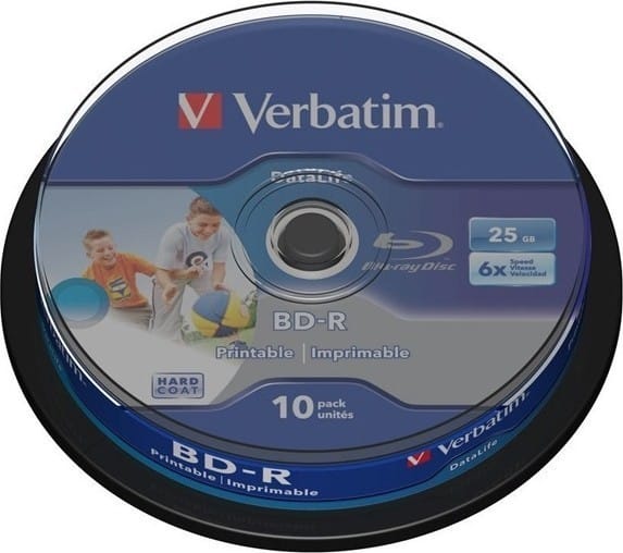 Disc BD-R VERBATIM 25GB 6x 10 Buc Printabil