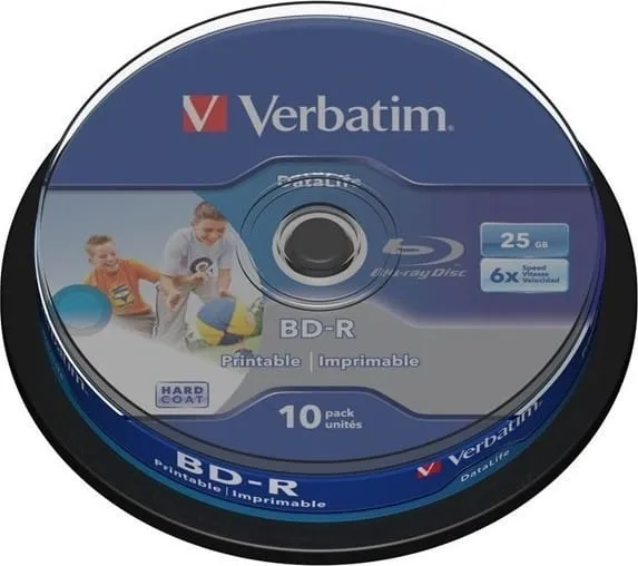 Disc BD-R VERBATIM 25GB 6x 10 Buc Printabil