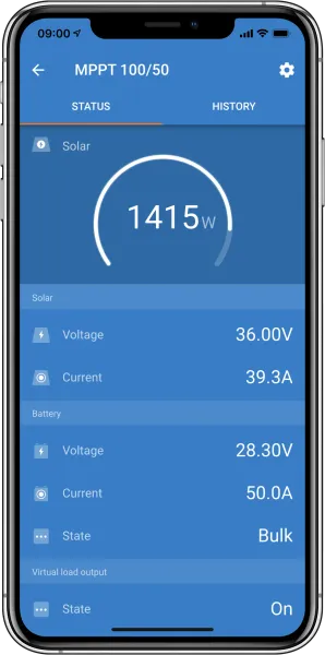 Regulator Solar VICTRON ENERGY SmartSolar MPPT 100/50 50A Bluetooth - imagine 8