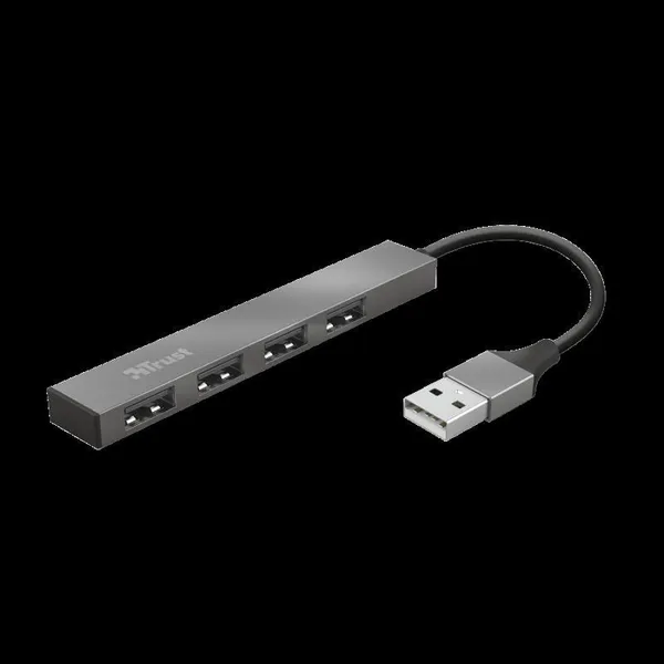 Hub USB TRUST Halyx Aluminium 4 Porturi Argintiu TR-23786 - imagine 9