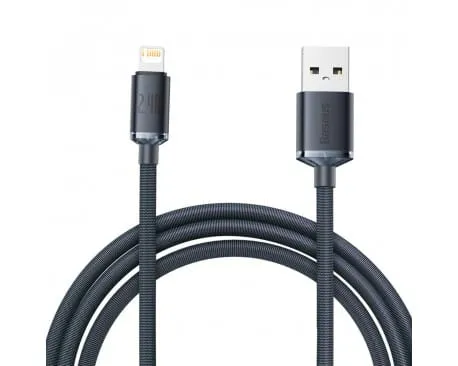 Cablu BASEUS Crystal Shine USB Lightning 1.2m Negru CAJY000001