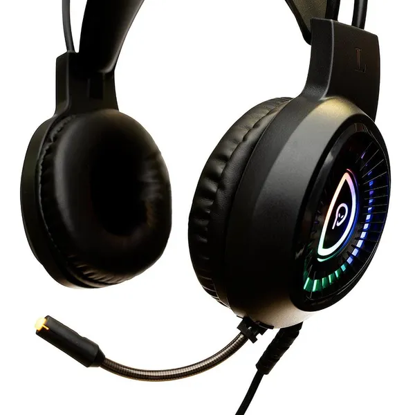 Căști Gaming SPACER SPGH-PHANTOM RGB USB Jack 3.5mm Negru - imagine 4