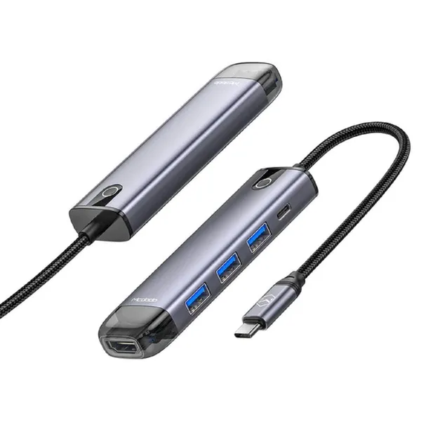 Hub USB MCDODO Multihub 5 in 1 USB-C HDMI Gri HU-7750