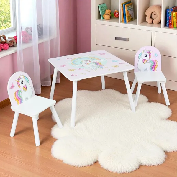 Set 2 Scaune și Birou U-GROW Unicorns - imagine 4