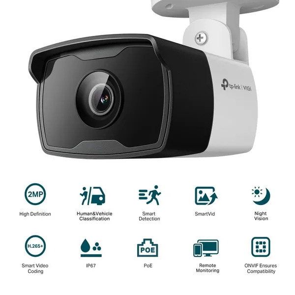 Cameră Supraveghere TP-Link VIGI C320I Bullet Exterior 2MP IP67
