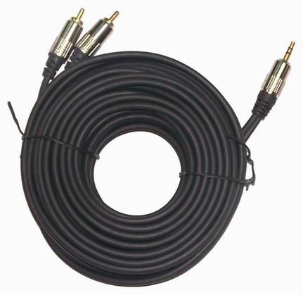 Cablu audio GEMBIRD CCA-352-1.5M Jack 3.5mm la 2 RCA 1.5m Negru - imagine 2