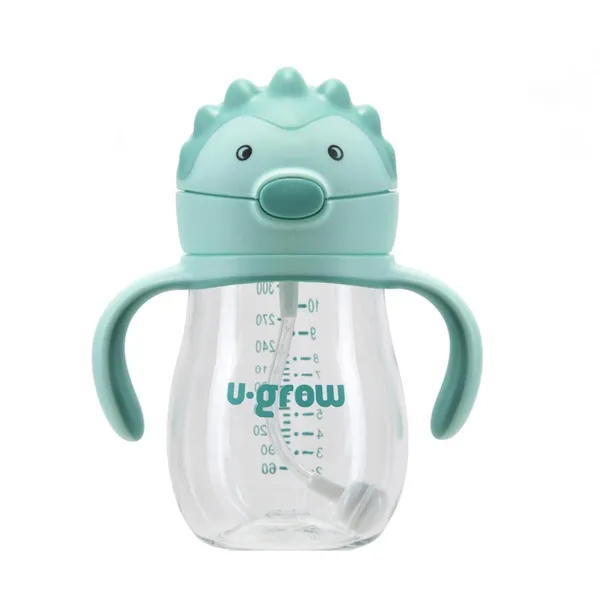 Cană U-GROW Tritan 330 ml cu pai și manere