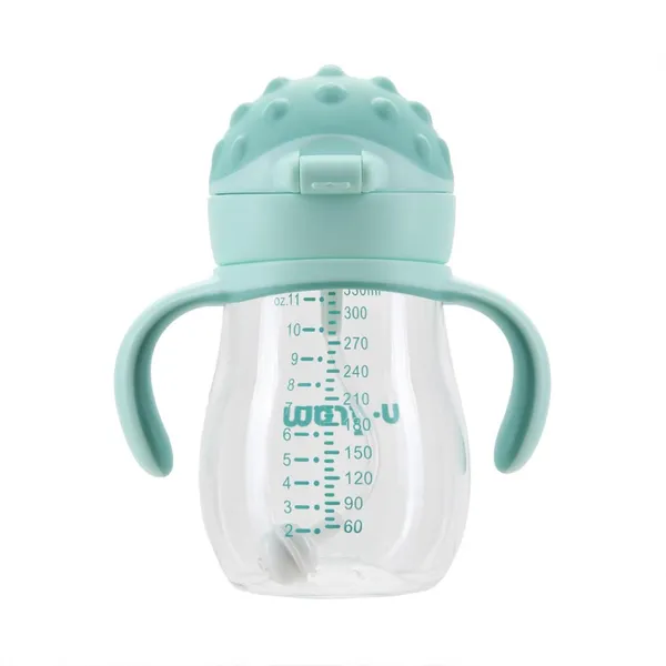 Cană U-GROW Tritan 330 ml cu pai și manere - imagine 3