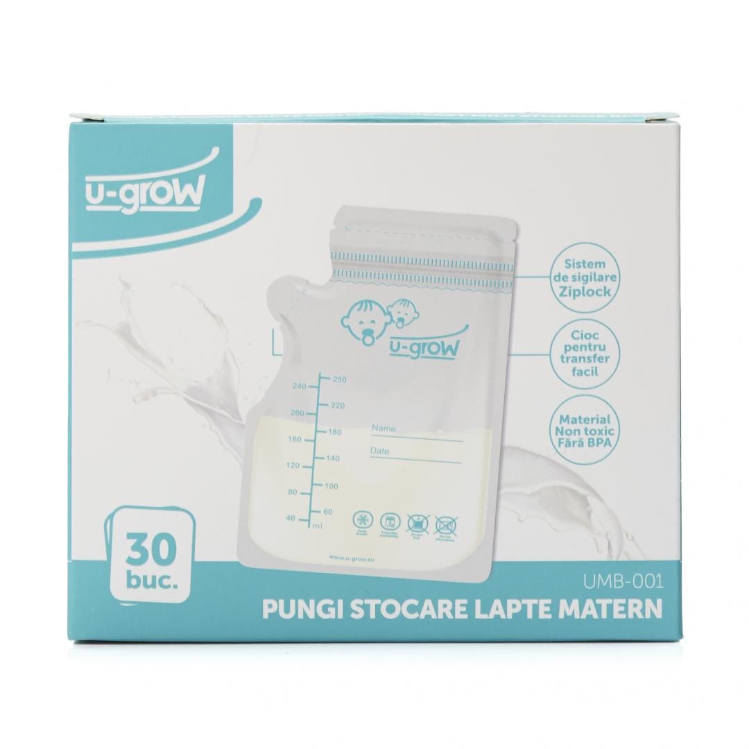 Pungi stocare lapte matern U-GROW UMB-001 30 bucăți