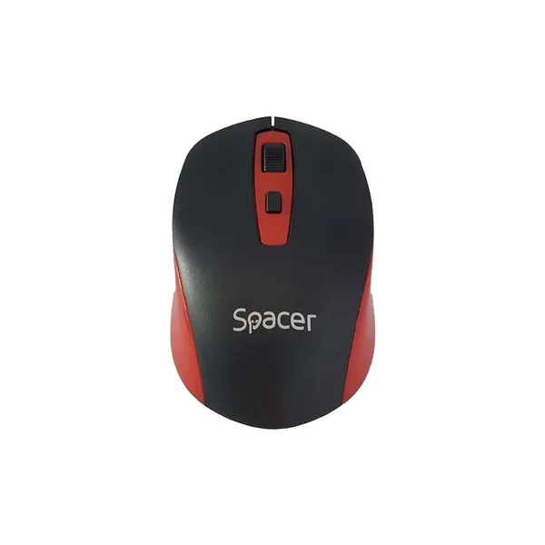 Mouse SPACER Wireless 1600 DPI Negru cu Roșu - imagine 3
