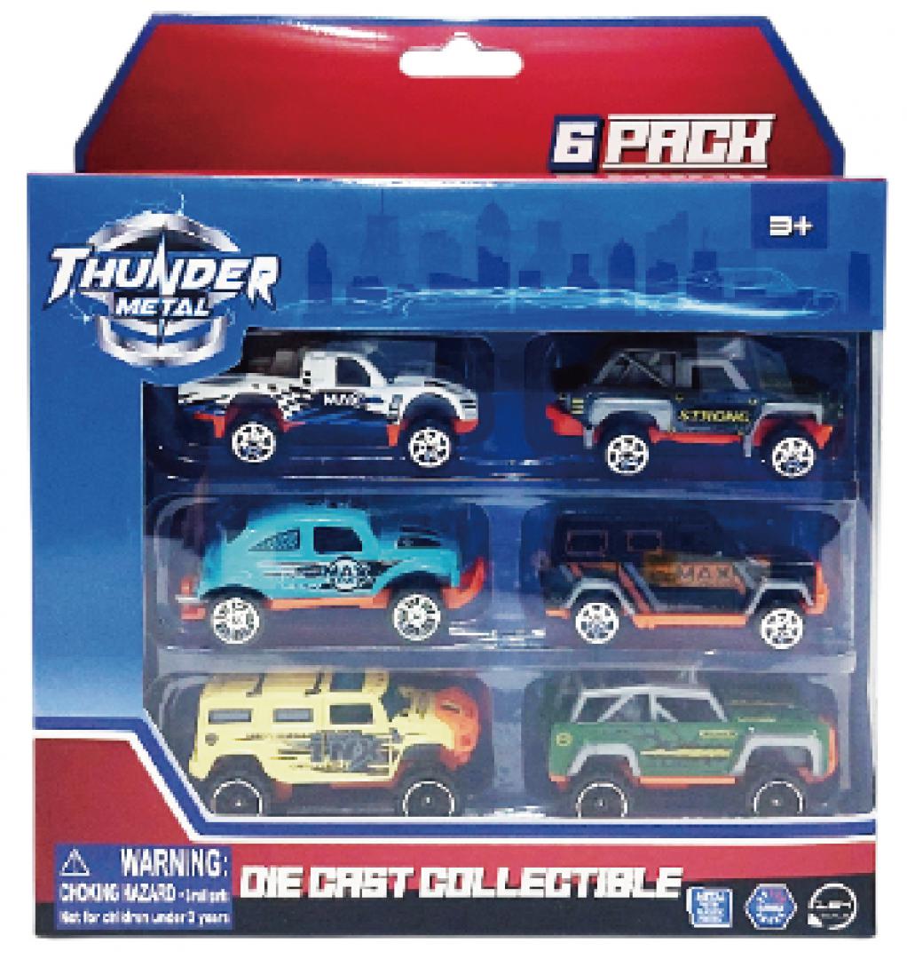 Set Mașinuțe CEVODLE DIE CAST 6 Camionete Scara 1/64 7.5cm - imagine 4