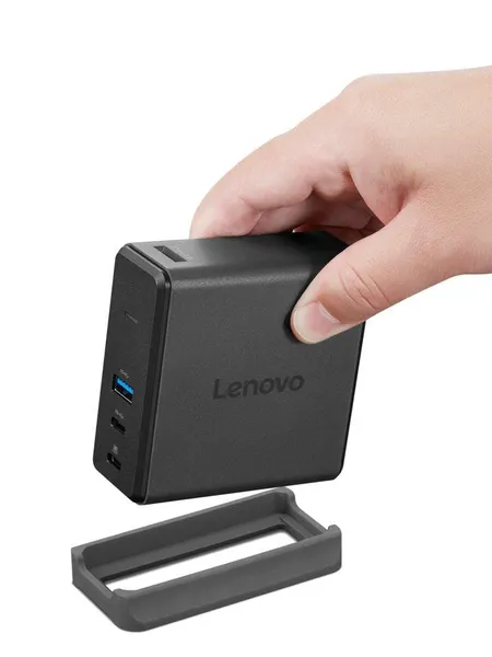 Docking Station LENOVO X9 Charging GaN Dock USB Type-C 60W Gri - imagine 5