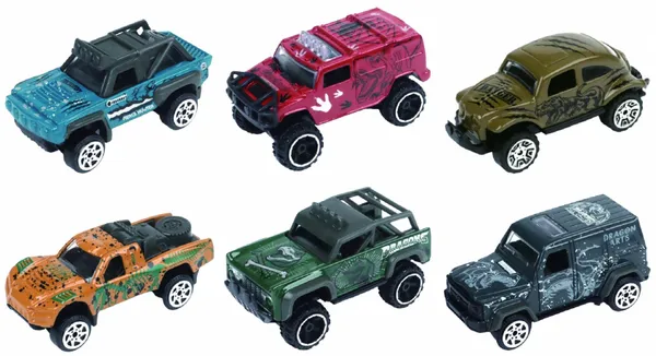Set Mașinuțe CEVODLE 6 Camionete 1/64 7.5 cm - imagine 3