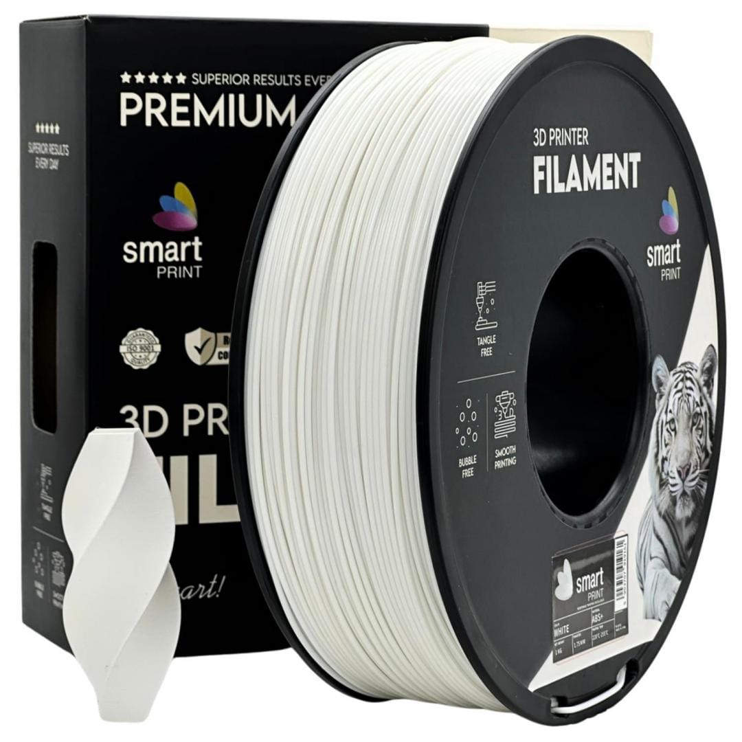 Filament 3D SMART PRINT ABS+ 1.75mm Alb 1kg