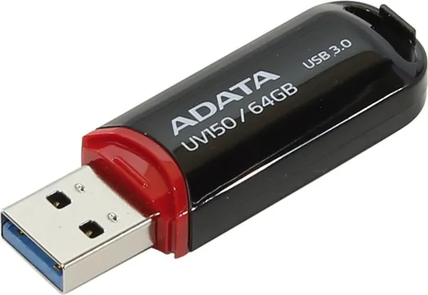 Memorie USB ADATA UV150 64GB USB 3.0 Negru AUV150-64G-RBK