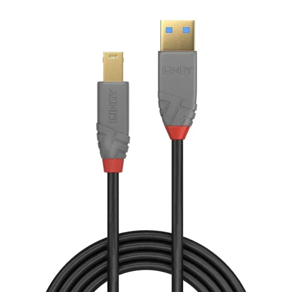 Cablu USB LINDY Anthra Line 3.0 Type A-B 5m - imagine 2