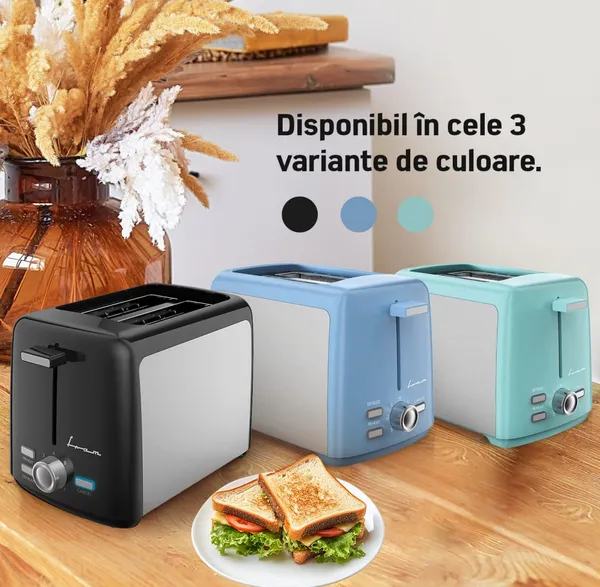 Prăjitor de pâine FRAM FTP-8007SSGR 800W Verde - imagine 3