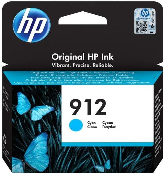 Cartuș cerneală HP 912 Cyan 3YL77AE pentru OfficeJet 8013, 8023
