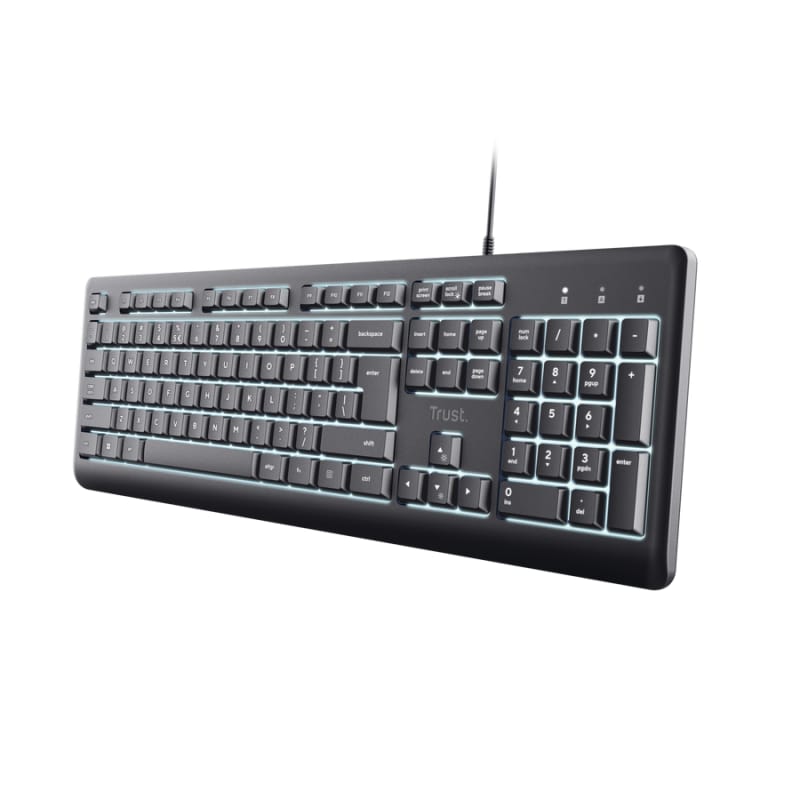 Tastatură TRUST Primo USB Membrană Iluminare 104 Taste Gri