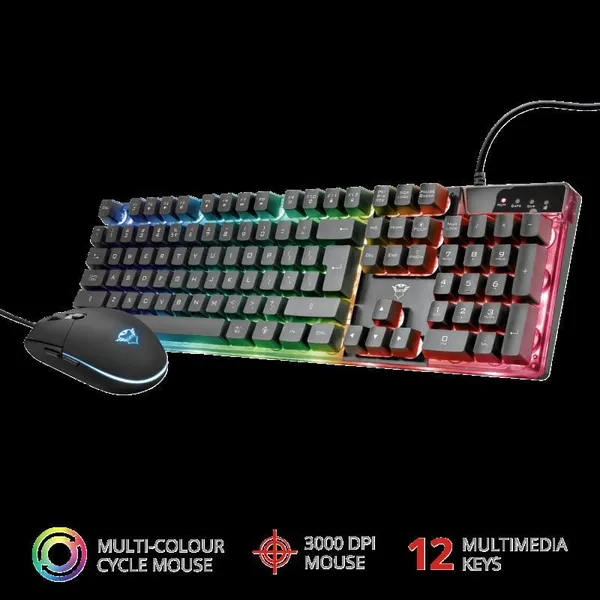 Kit Tastatură + Mouse TRUST GXT 838 Azor Negru TR-23289 - imagine 2