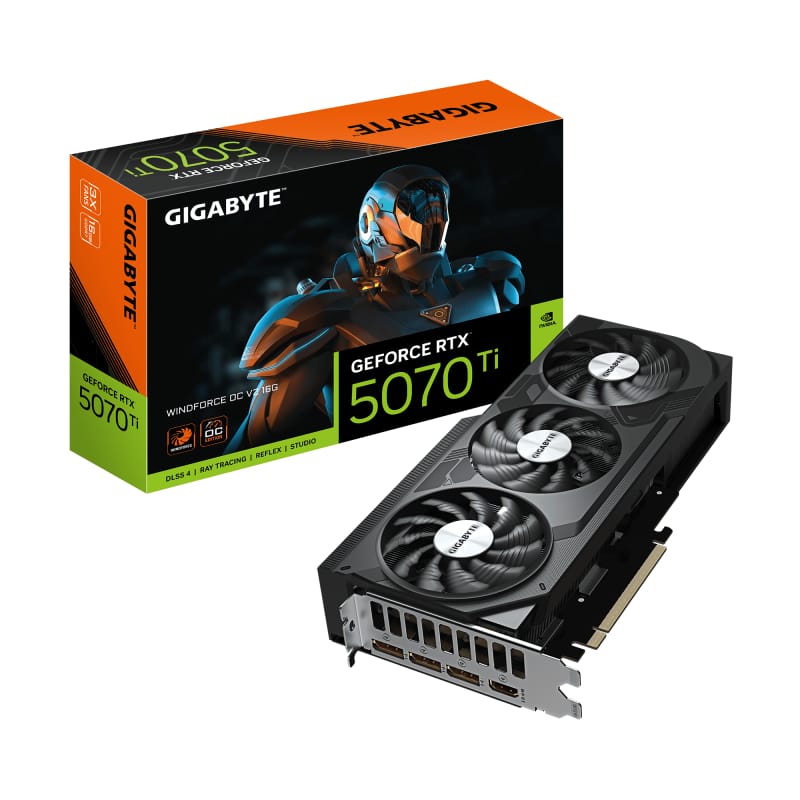 Placă video GIGABYTE GeForce RTX 5070 Ti Windforce OC V2 16GB GDDR7 256-bit