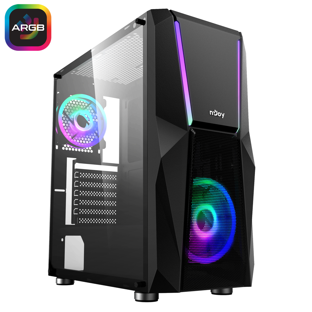 Carcasă PC NJOY Fort Mid Tower ATX Negru