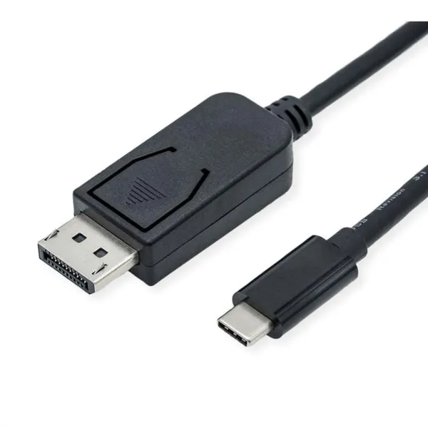 Cablu ROLINE USB Type-C la DisplayPort 8K60Hz T-T 2m Negru