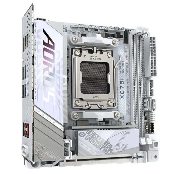 Placă de Bază GIGABYTE X870I AORUS PRO ICE AM5 Mini-ITX Alb - imagine 2