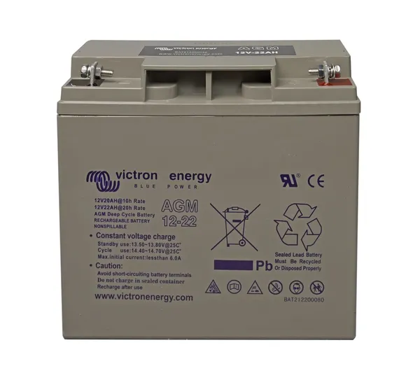 Acumulator VICTRON ENERGY AGM Deep Cycle 12V 22Ah BAT212200084 - imagine 2