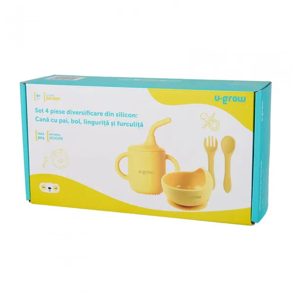 Set Diversificare U-GROW 4 Piese Silicon Galben - imagine 4