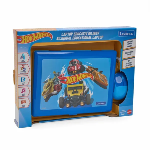 Laptop Educațional LEXIBOOK Hot Wheels Bilingv EN/RO - imagine 3