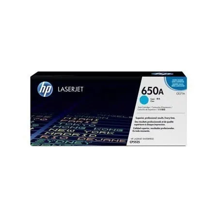 Toner HP 650A Cyan CE271A pentru Color LaserJet CP5525 M750