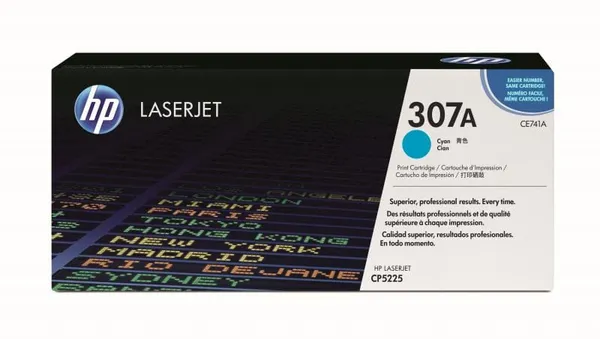 Toner HP CE741A Cyan Original 7.3K LaserJet CP5220 CP5225 - imagine 2