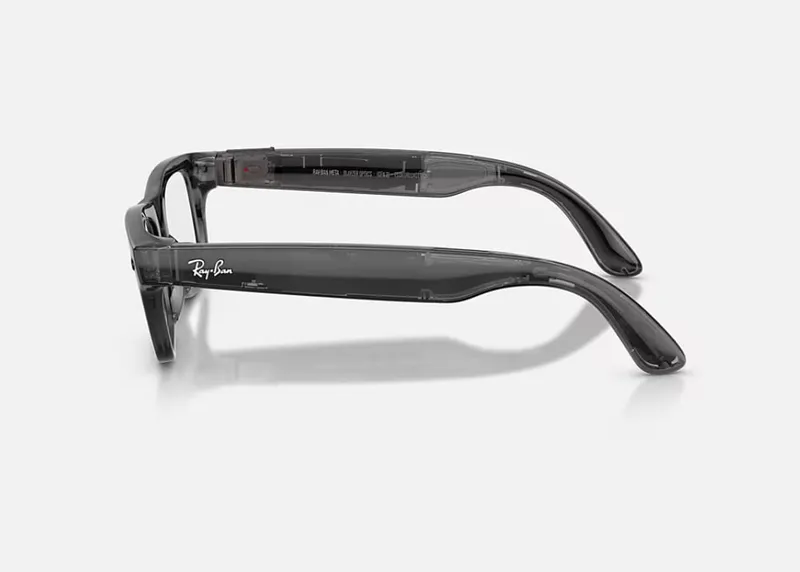 Ochelari Smart RAY-BAN Meta Blayzer Optics Gen 2 Shiny Transparent Black Demo - imagine 3