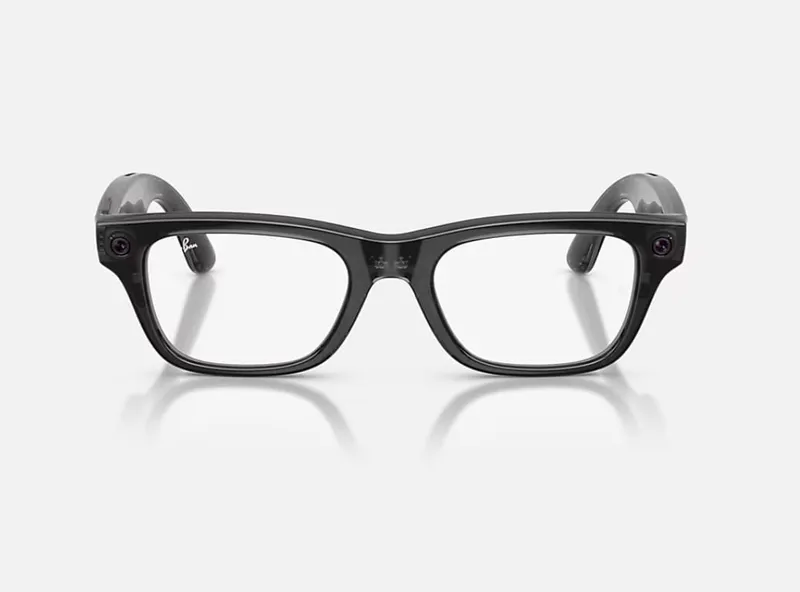 Ochelari Smart RAY-BAN Meta Blayzer Optics Gen 2 Shiny Transparent Black Demo - imagine 2