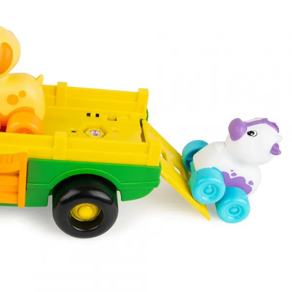 Tractoraș cu remorcă TOMY JOHN DEERE cu animale și sunete T47276 - imagine 5
