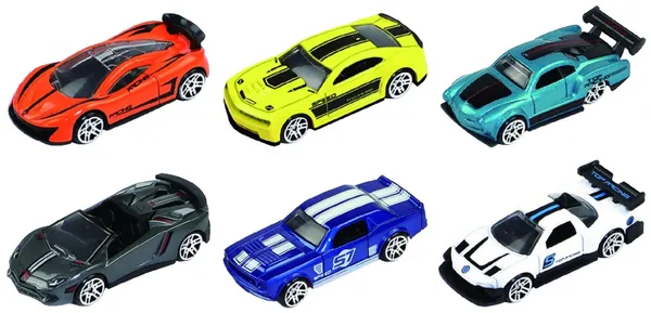 Set 6 Mașinuțe Curse CEVODLE Die Cast Scara 1/64 7.5cm