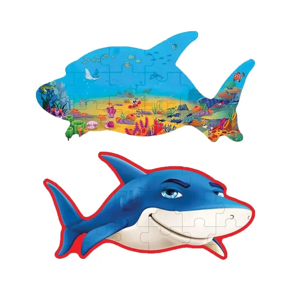 Puzzle PUEDO TOYS Lumea Marina Spuma EVA 25-49 Piese 3+ Ani - imagine 9